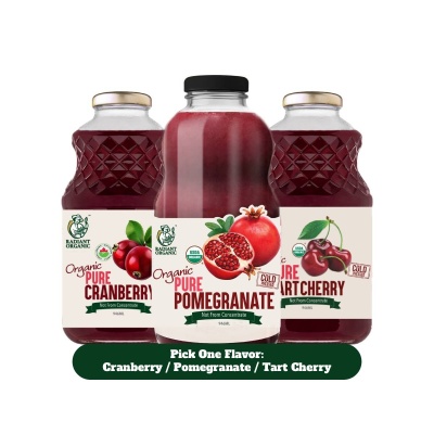 RADIANT - Radiant Organic Pure Cranberry / Pure Pomegranate / Pure Tart Cherry Juice (946ml) image
