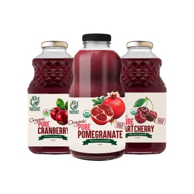 RADIANT - Radiant Organic Pure Cranberry / Pure Pomegranate / Pure Tart Cherry Juice (946ml) image