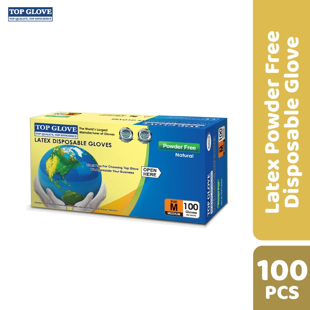 Top Glove Latex Disposable Powder Free Glove, Natural, XL image