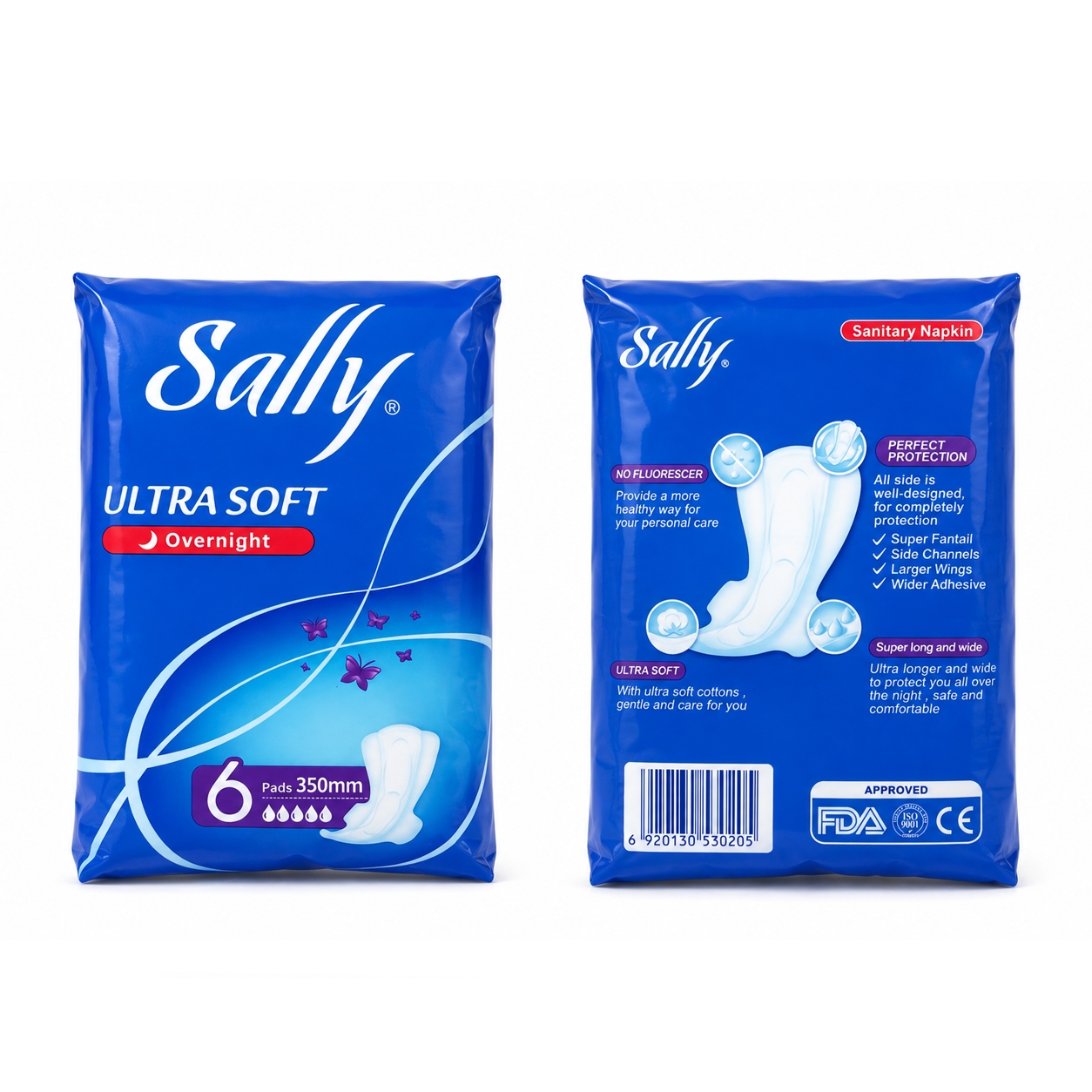 Sally Sanitary Pads Ultra Soft Overnight 350mm image