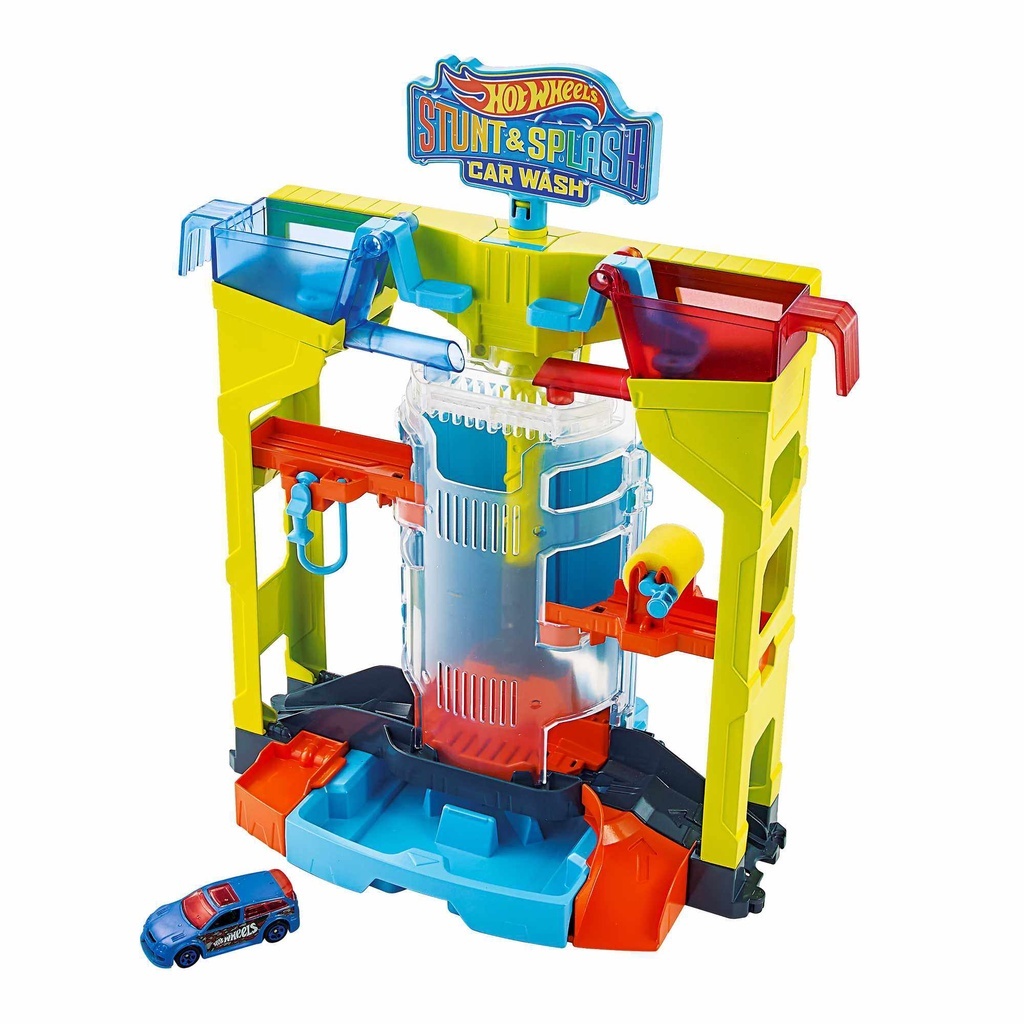 Hotwheels Stunt & Splash Car Wash Playset (GRW37) Track Set image