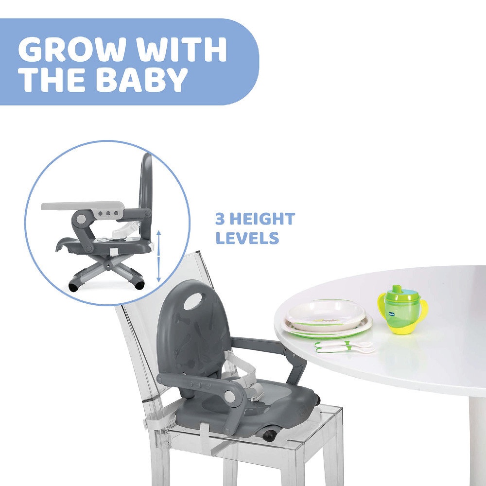 Chicco Pocket Snack Feeding Booster Seat Blue Sky image
