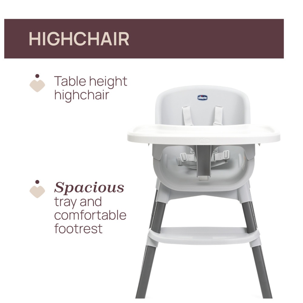 Chicco Polly Zest Highchair Moon Grey image