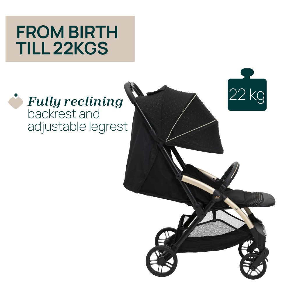 Chicco Goody XPlus Black Re Lux Auto Fold Stroller image