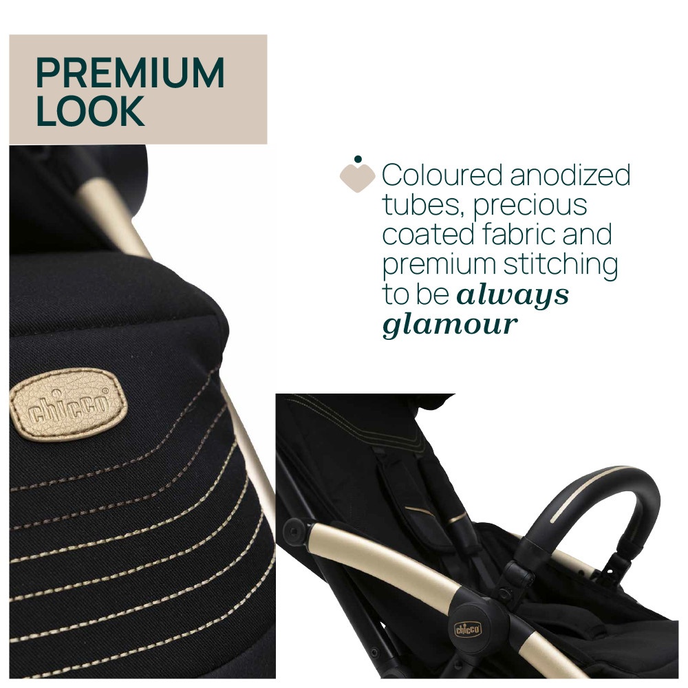 Chicco Goody XPlus Black Re Lux Auto Fold Stroller image