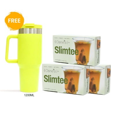 PURPLE CANE - Purple Cane 3 X Cane’s Slimtee (30 Teabags) Free Yellow XL Vacuum Mug