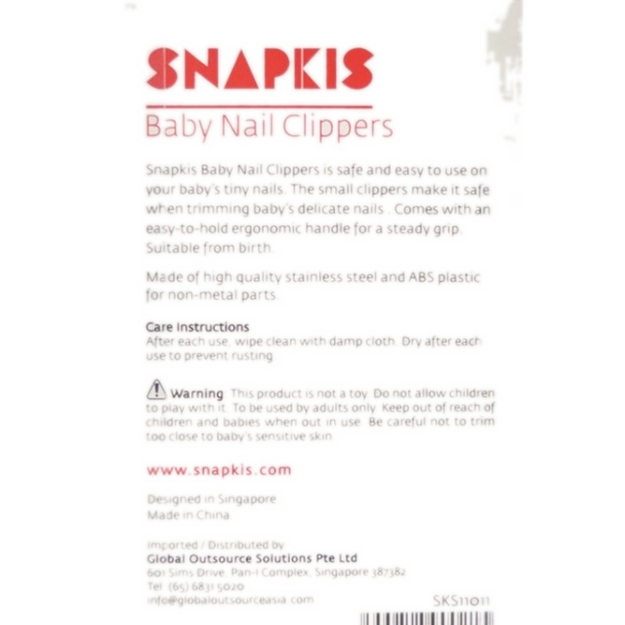 Snapkis Bath Accessories Nail Clipper Baby White image