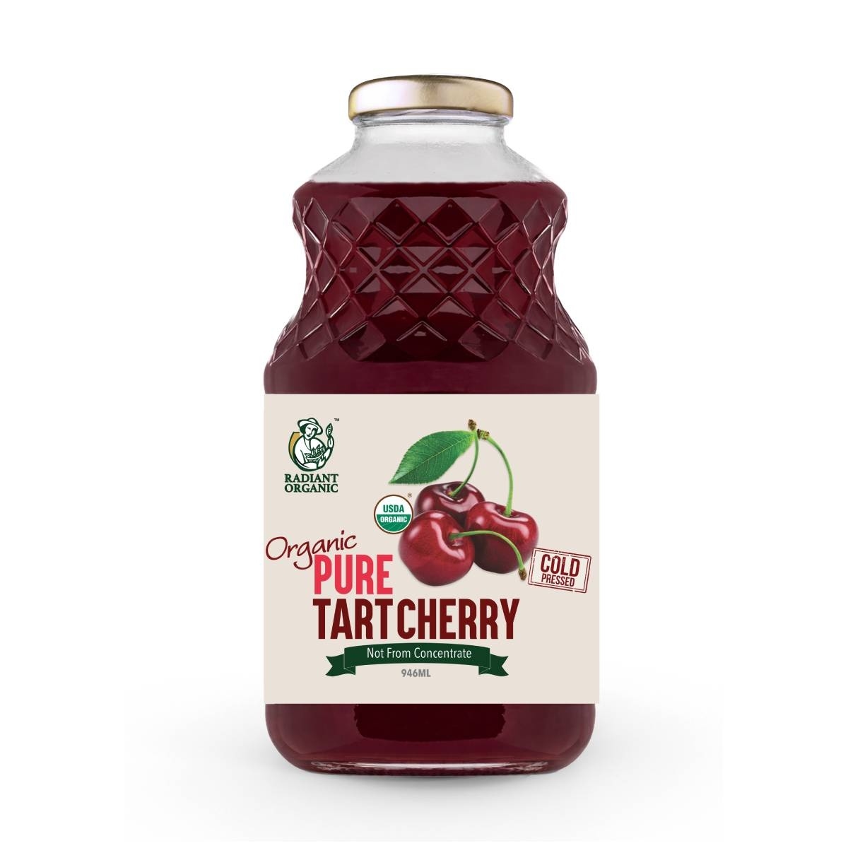 Radiant Organic Pure Cranberry / Pure Pomegranate / Pure Tart Cherry Juice (946ml) image