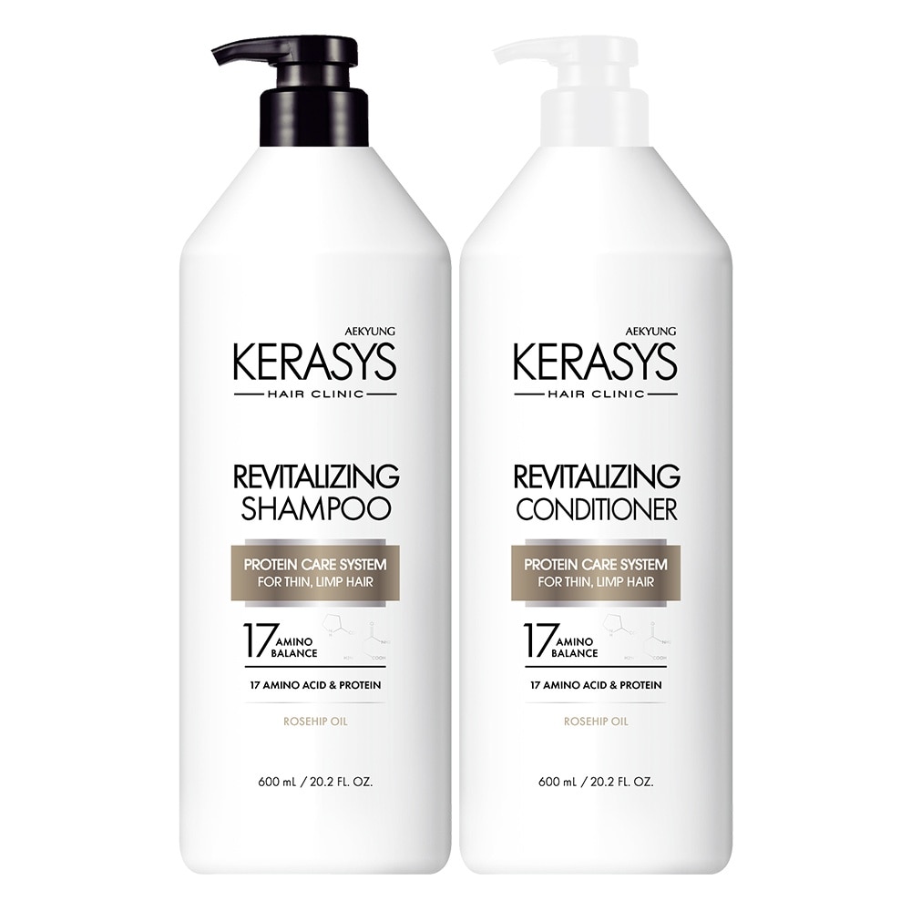 Kerasys Enhanced- Elasticity Revitalizing Shampoo & Conditioner (600ml/1 Set)