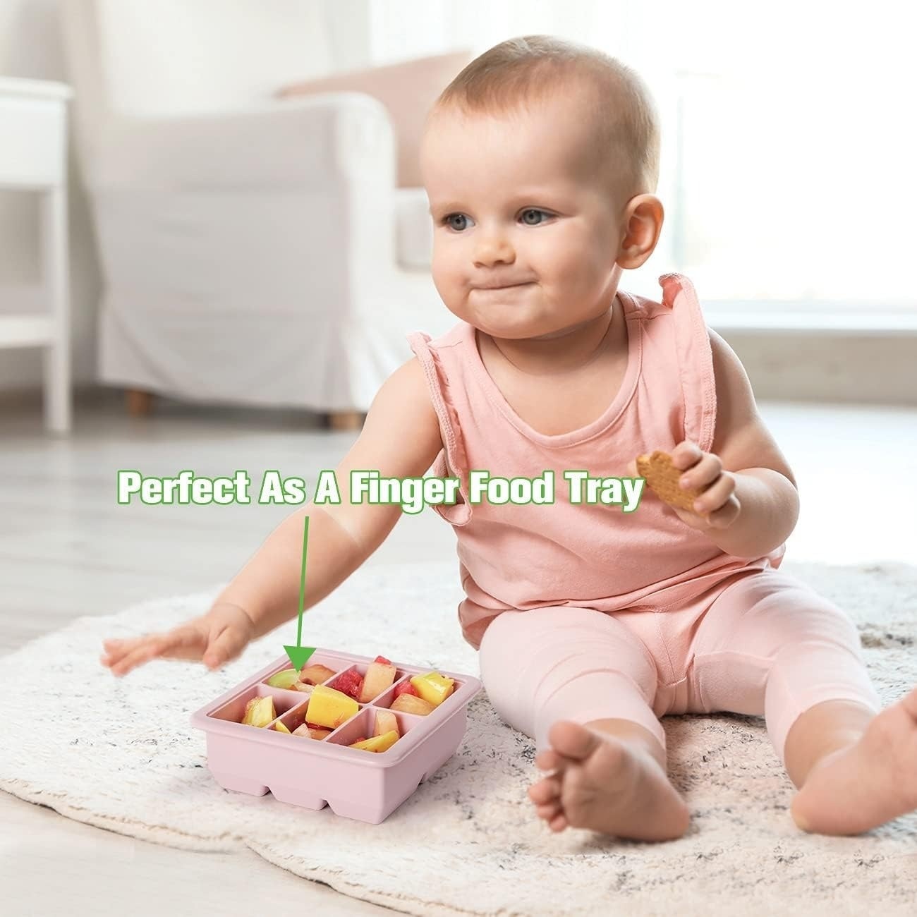 Haakaa Baby Food And Breast Milk Freezer Tray - 6 compartments Pea Green