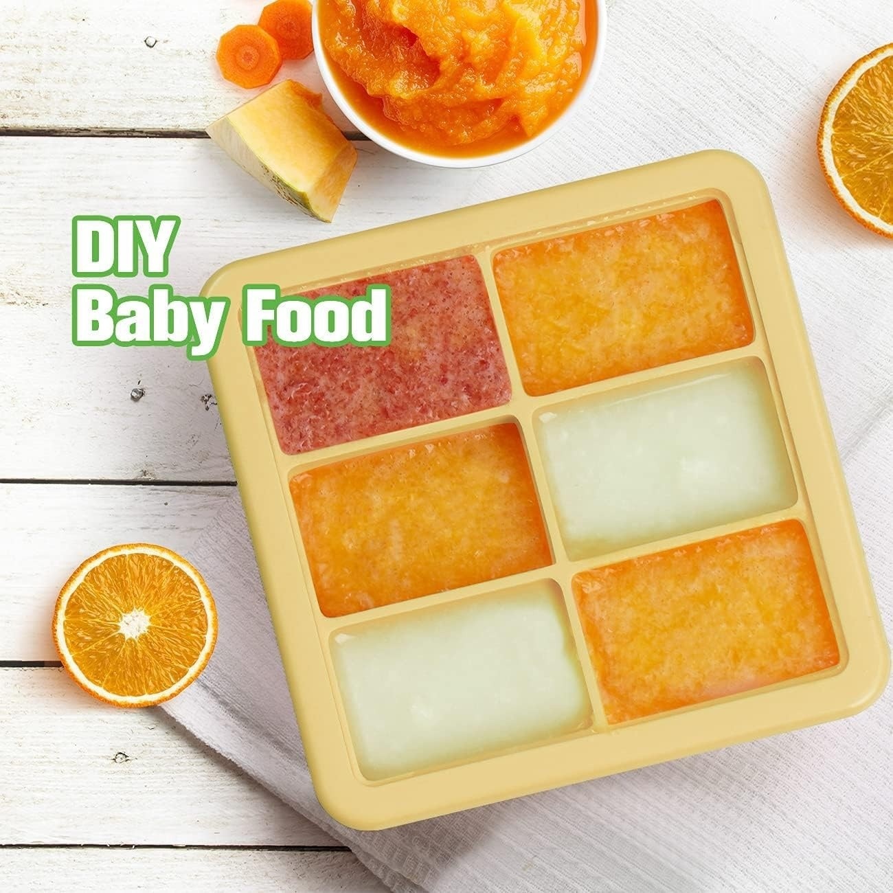 Haakaa Baby Food And Breast Milk Freezer Tray - 6 compartments Banana