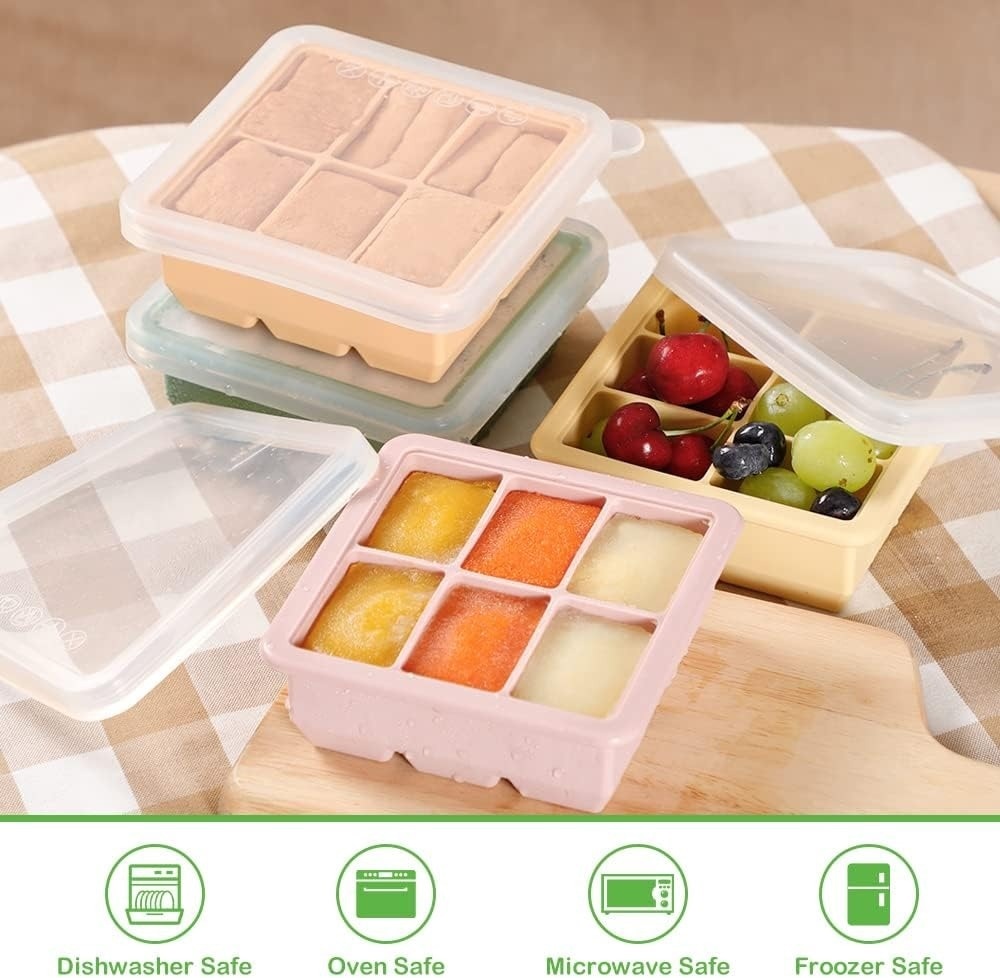 Haakaa Baby Food And Breast Milk Freezer Tray - 6 compartments Banana
