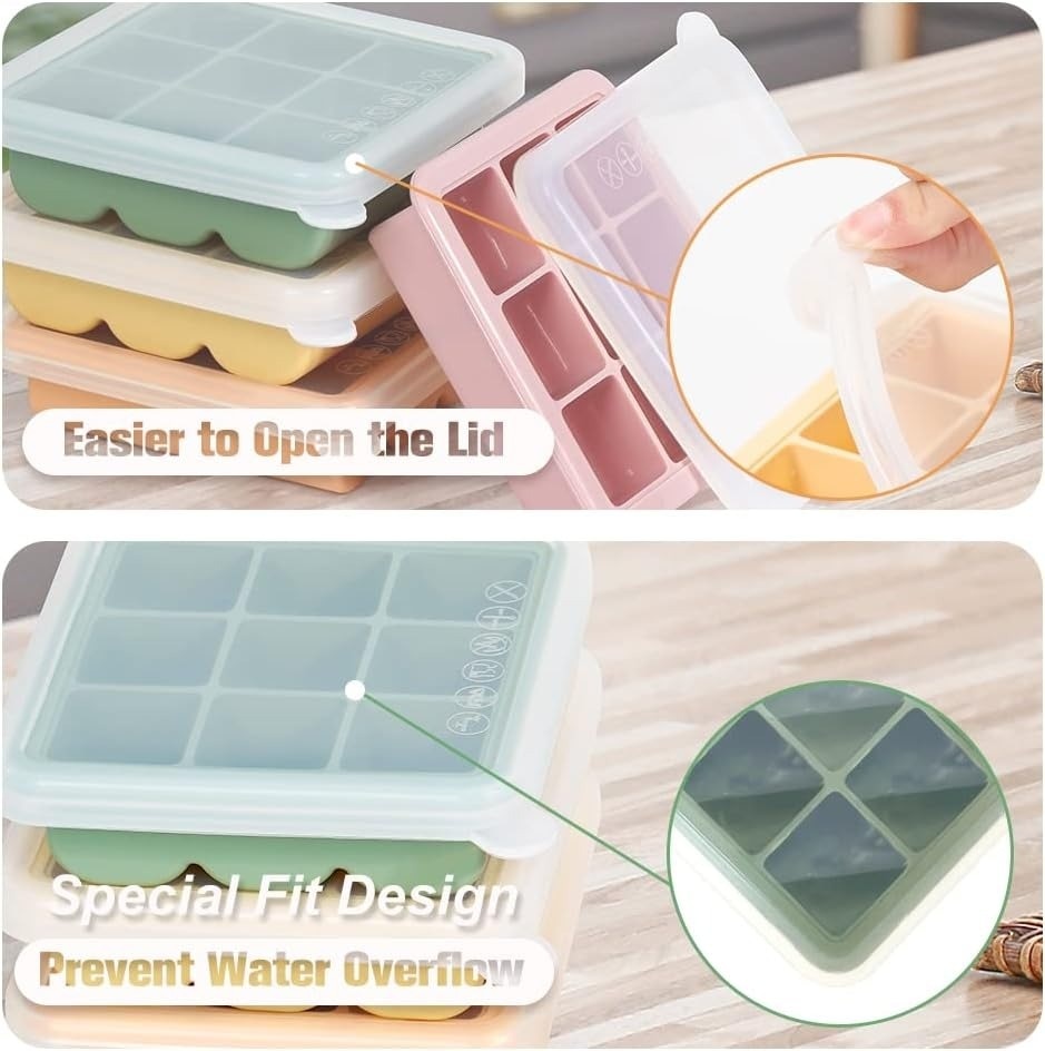 Haakaa Baby Food And Breast Milk Freezer Tray - 9 compartments Pea Green