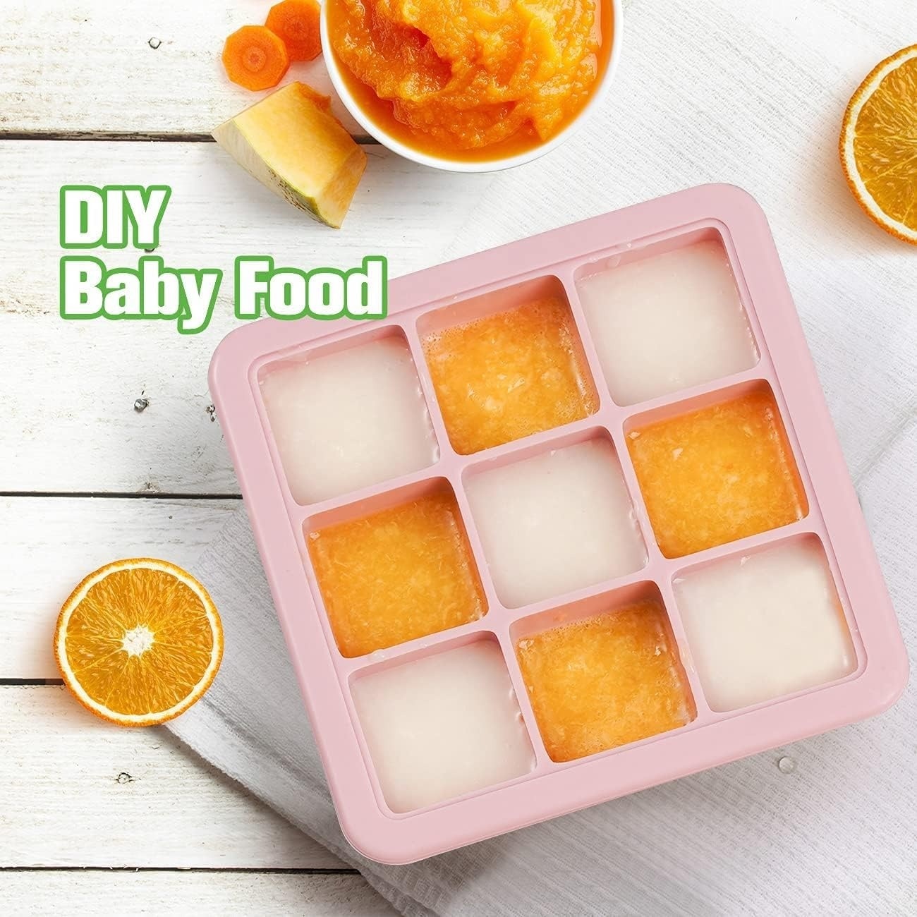 Haakaa Baby Food And Breast Milk Freezer Tray - 9 compartments Pea Green