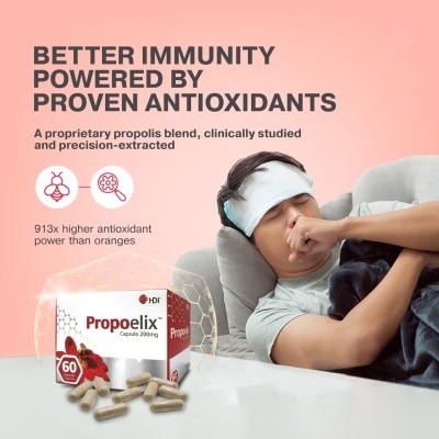 HDI - HDI™ Propoelix™ - Propolis Blend - Proven effective Dengue recovery - Immunity Boost - 60 Vegecaps