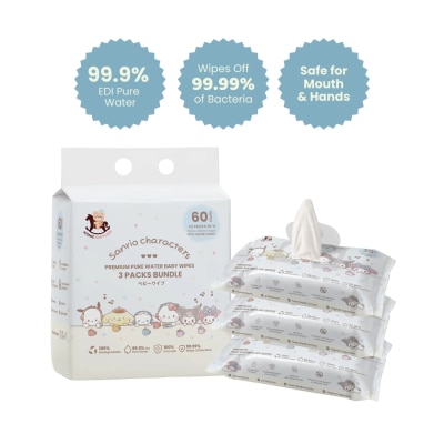 ICONIC Sanrio Baby Wipes Sanrio Characters 20'S x 3