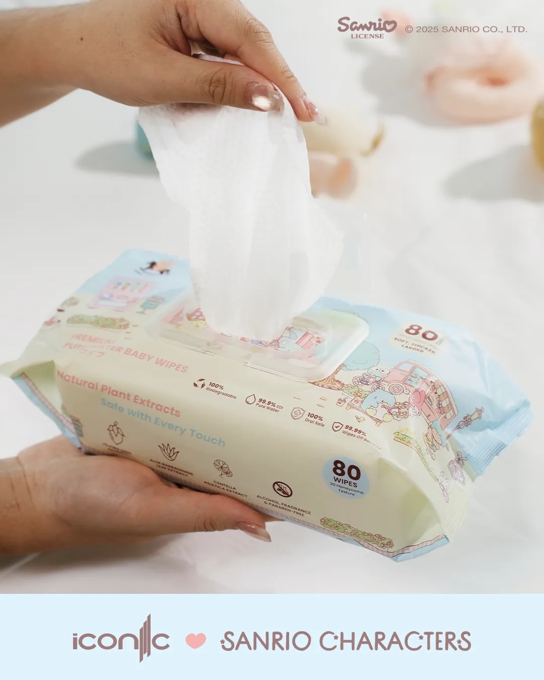 Sanrio Baby Wipes Sanrio Characters 80'S x 2