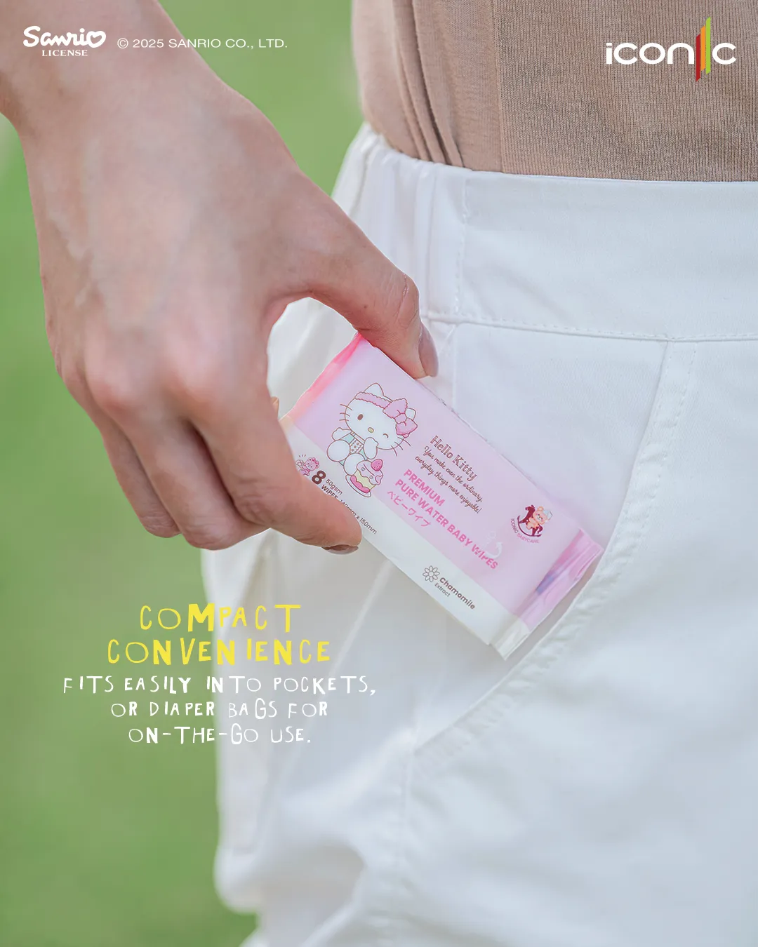 Sanrio Baby Wipes Hello Kitty 8'S x 8 [Pocket-Sized]