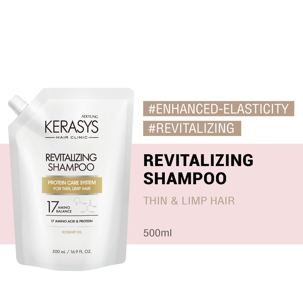 Kerasys Enhanced-Elasticity Revitalizing Shampoo Refill Pack (500ml)