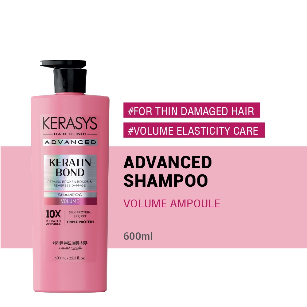 Kerasys Advanced Keratin Bond Volume Shampoo (600ml)