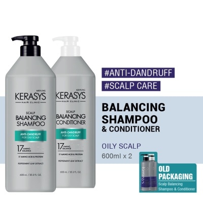KERASYS Kerasys Scalp Care Balancing Shampoo & Conditioner (600ml)
