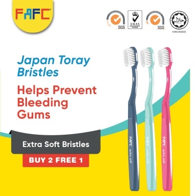 FAFC FAFC Compact Extra Soft Adult Toothbrush (BUY 2 Free 1) Japan Toray Bristles