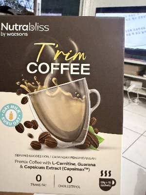 l carnitine instant coffee for weight loss review NUTRABLISS BY WATSONS, T'rim Beverage 20g X 15s Rozmiar:120 Kapsułek 2012 glutathione alzheimer's disease Diet_Halal